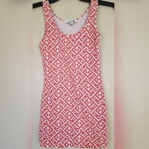 Geometric print tank dress